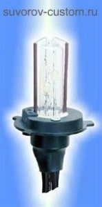Биксеноновая лампа с двумя сферами - для дальнего и ближнего света.