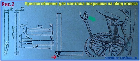 Приспособление для разбортировки колес своими руками чертеж с размерами